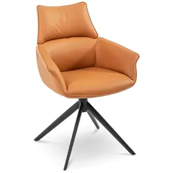 2er-Set [de]sign & more Stuhl Clara Leder Braun Camel