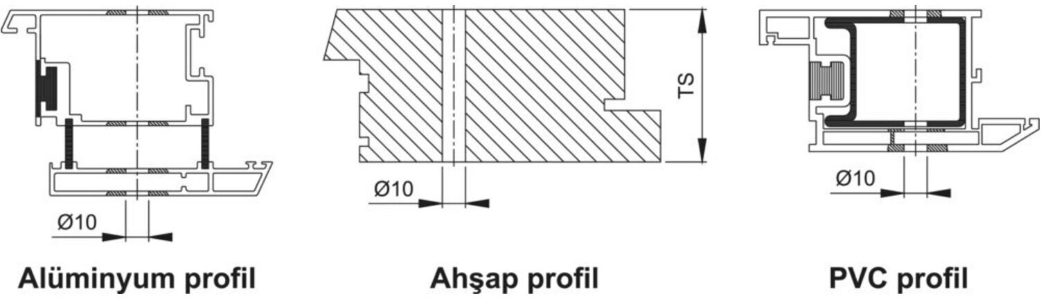 HOPPE HT-Stoßgriff-Befestigung System Nr.5, unsichtbar, TS 67-77mm Metall (649808)