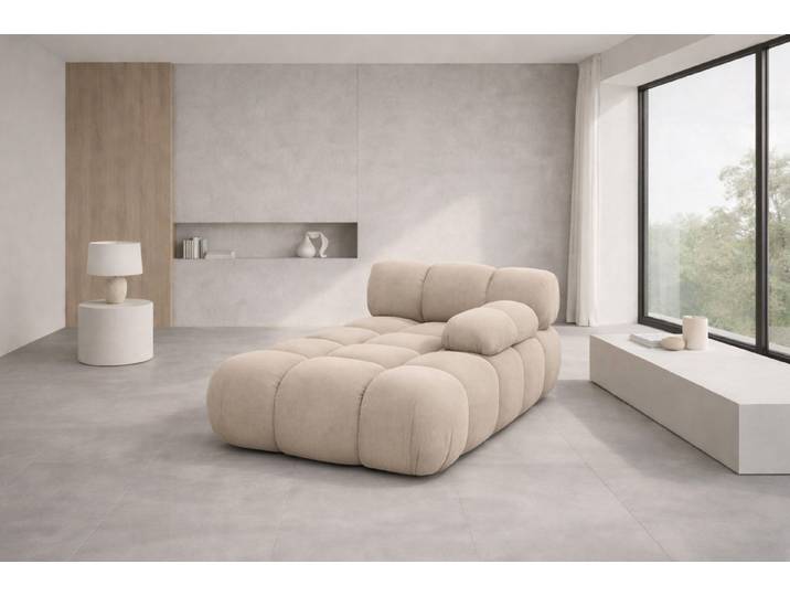 Kaiser Möbel Chaiselongue modular für Wohnzimmer, Veloursstoff Salvador, Selia, Chaiselongue, Veloursstoff Salvador,Teil eines Modulsystems,moderne, elegante Optik