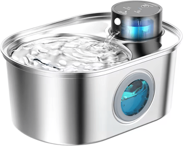 Inspire Curations AquaSense Wireless Stainless Steel Pet Water Fountain only Pet Water