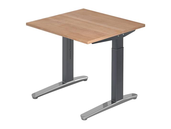 XTRA XB 8 GC Schreibtisch 80 x 80 höhenverstellbar Nussbaum
