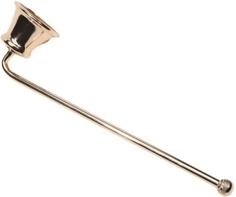 Inspire Picks Vintage Metal Candle Snuffer Bell Shaped Wick Extinguisher With 18cm Handle gold