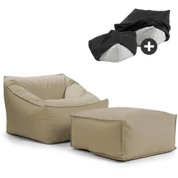 OUTDOOR SITZSACK Der Sunnyboy mit Hocker