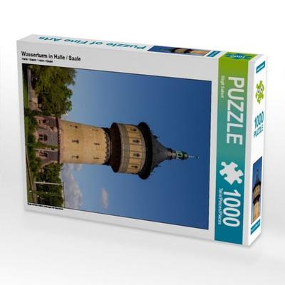 CALVENDO Puzzle Wasserturm in Halle / Saale | 1000 Teile Lege-Größe 64x48cm Foto-Puzzle für glückliche Stunden