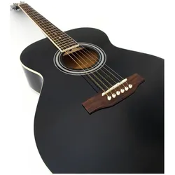 Dimavery AW-303 Westerngitarre schwarz (Westerngitarre), Gitarre, Schwarz