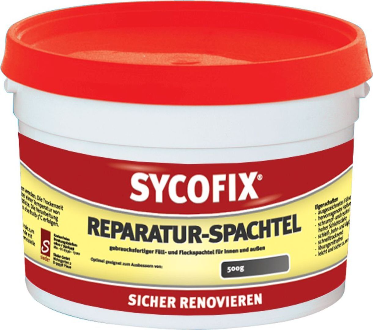 sieder SYCOFIX Reparaturspachtel, quarzgebunden, 500 g