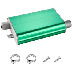 VEVOR Dieselheizungsschalldämpfer Abgasschalldämpfer Set mit 2 Klemmen & Schrauben, Aluminiumlegierung, Standheizungs-Geräuschreduzierer für 2 kW / 5 kW / 8 kW Standheizung