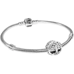 Pandora 51783 Damen-Armband Silber 925 mit Charm Familienwurzeln, 18 cm
