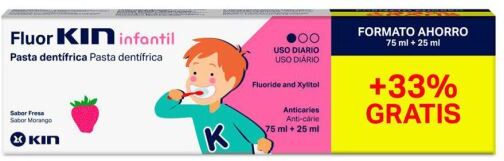Kin Fluorkin Children's Toothpaste Strawberry 75+25 ml