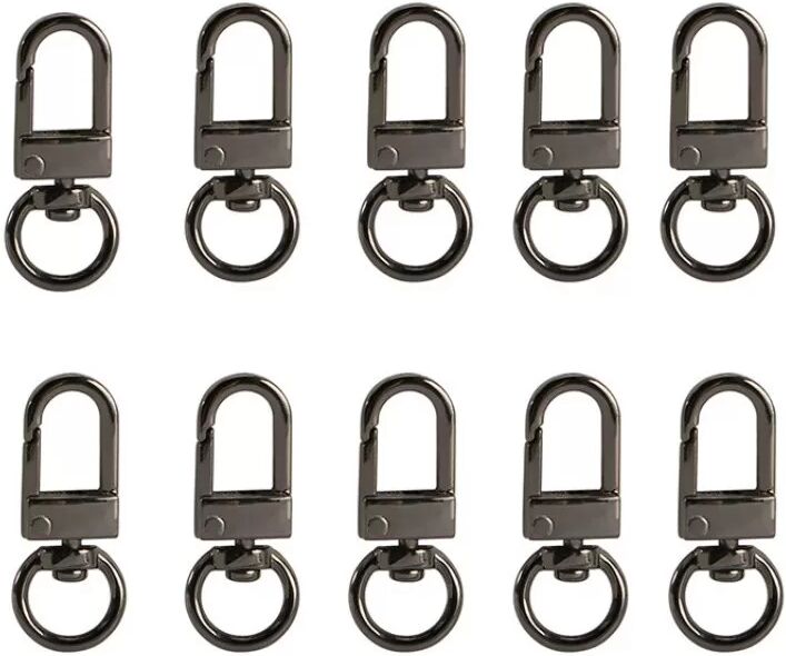 INF Verschlusshaken-Set - 10 Stück, Premium-Qualität Schwarz
