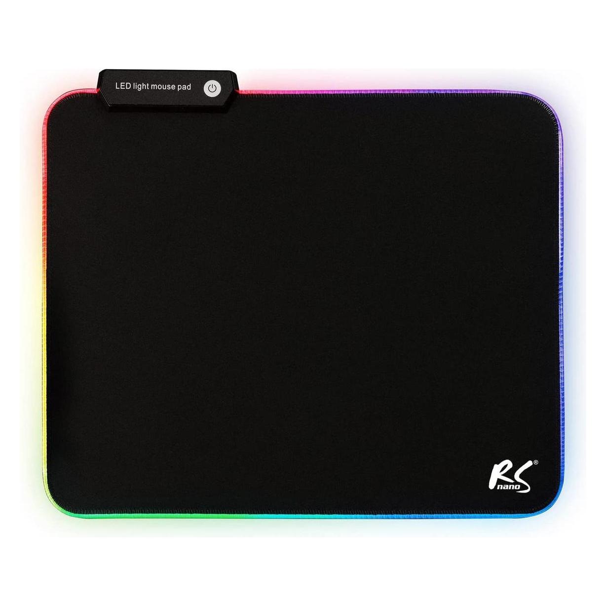 NanoRS RS704 Gaming-Mauspad, LED-RGB-Beleuchtung, rutschfester Tisch, USB, 30 x 25 cm, Plug & Play (M) (Nierozpoznano)