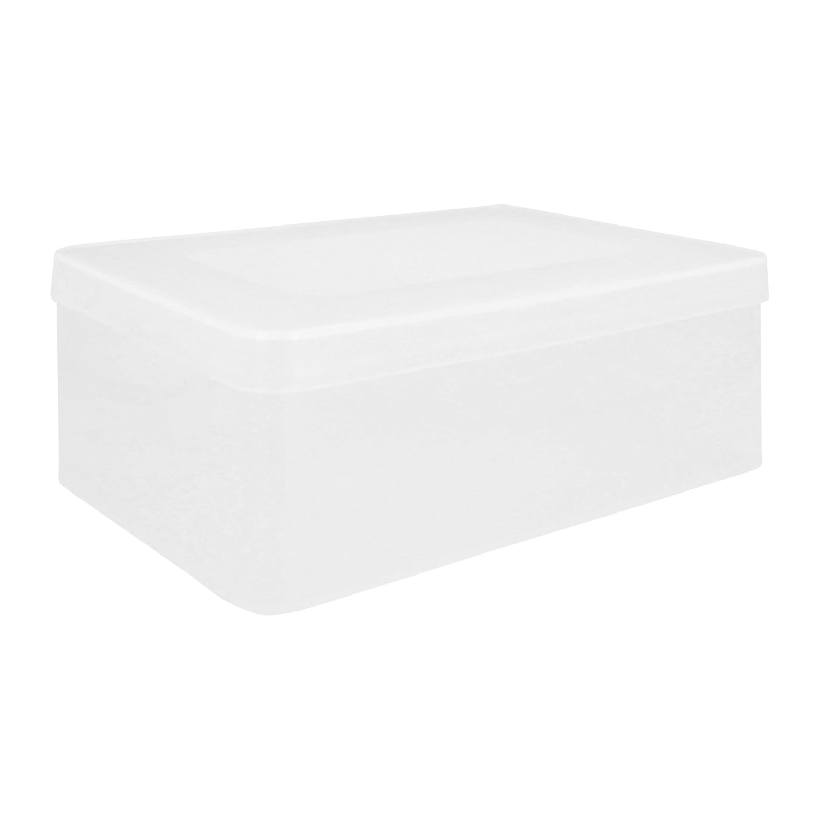 QUVIO Opbergbox met afneembare deksel - Transparant - Stapelbaar