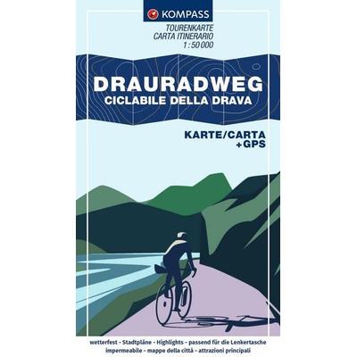 KOMPASS Fahrrad-Tourenkarte Drauradweg – Ciclabile della Drava 1:50.000, Sonstige von , KOMPASS Freytag & Berndt, 978-3-99154-241-4