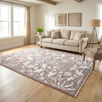 Gertmenian Paradis Traditional Floral Medallion European Inspired Design Fringe Stain-Resistant High-Traffic Indoor Area Rug Collection