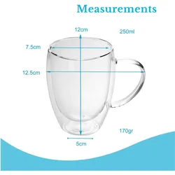 Intirilife, Tasse, 4x Thermo Glas in 300 - 400ml (350 ml, 4x)