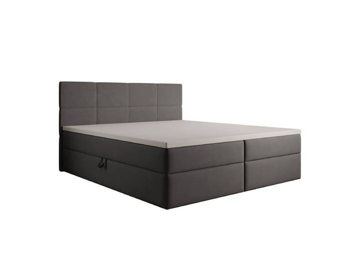 Luxusbetten24 Boxspringbett Levi, in Stoff mit Stauraum
