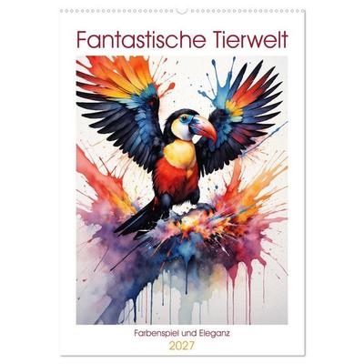 Fantastische Tierwelt: Farbenspiel und Eleganz (Wandkalender 2027 DIN A2 hoch), CALVENDO Monatskalender