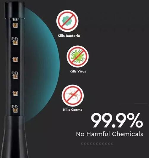 V-Tac Vt-3214 Lampada Portatile Antibatterica Germicida Uv Raggi Ultravioletti 14w Ricaricabile Usb - Sku 11220
