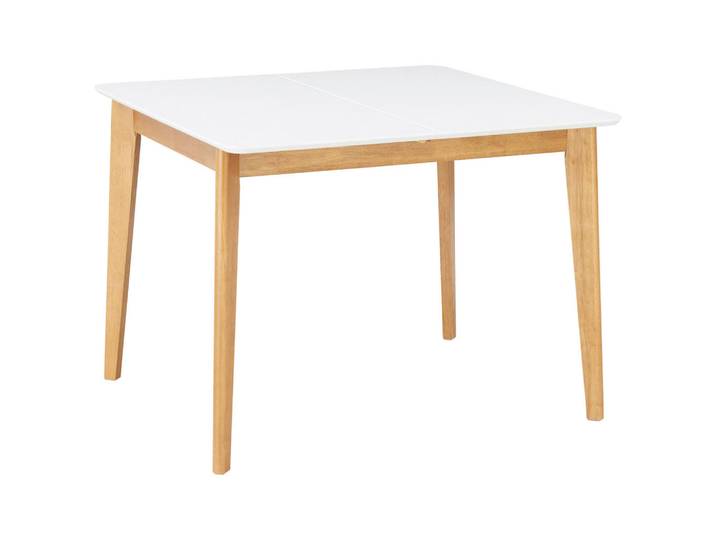 Livetastic Esstisch, Weiß, Holz, Eiche,Kautschukholz, massiv, quadratisch, 100-130x74x100 cm, ausziehbar, Esszimmer, Tische, Esstische, Esstische ausziehbar