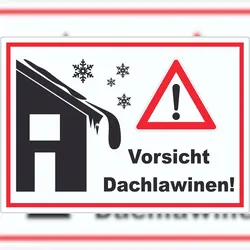 HB-Druck Vorsicht Dachlawine Achtung Aufkleber A7 (74x105mm)