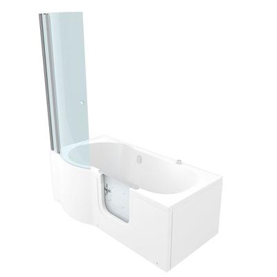 AcquaVapore Seniorendusche und Wanne mit Whirlpool S12D-AIR-R Dusche 85x170cm OHNE 2K Scheiben Versiegelung