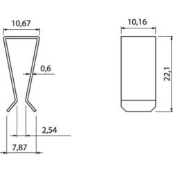 Fischer Elektronik Transistor-Klammer Passend für (Gehäuseart (Halbleiter)): TO-220 (L x B x H) 22.1 x 10.2 x 10.7 mm 10007630
