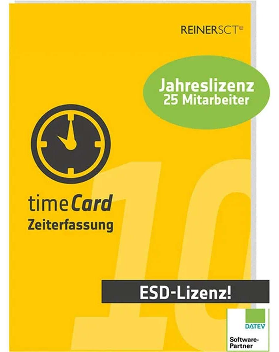 ReinerSCT timeCard Zeit Jahreslizenz 25× Mitarbeiter - Lizenz - Elektronisch/Lizenzschlüssel