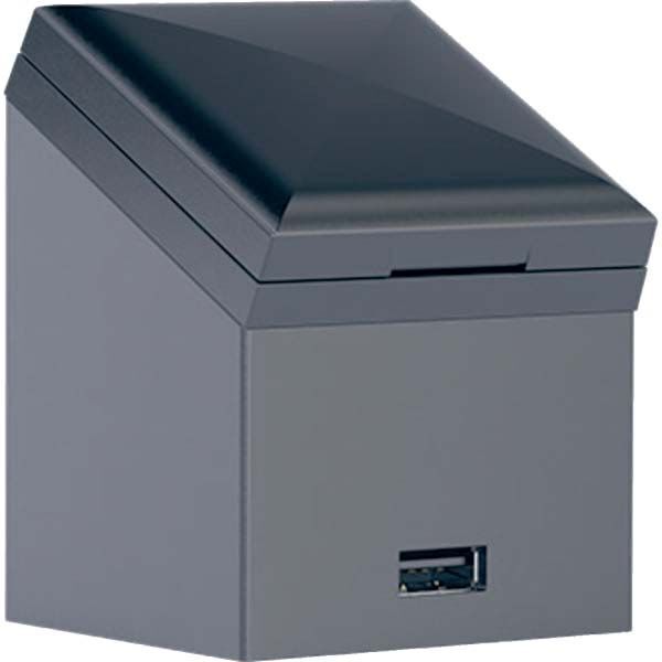 Geberit socket 501030000 gris anthracite, avec connexion USB, 60 x 75 x 58 mm