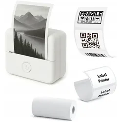 Loveinstant Drukarka Termiczna Bluetooth Do Zdjęć Naklejek Notatek Etykiet Aplikacja Ai / X6 / Biały (Thermodirekt, Schwarz-Weiss), Drucker, Weiss