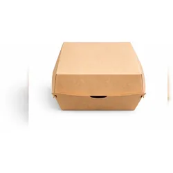 RyanPack Burgerbox Kraft 18×18×8,5 cm – extra groß & auslaufsicher – für XL Burger & Streetfood – 50 Stück