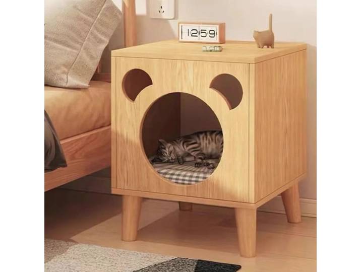 Tables de chevet nid de chat en bois, nid de chat multifonctionnel, casier de rangement Simple quatre saisons, meubles de chambre à coucher