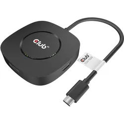 Club 3D CSV-1550 (USB-C, 3 Ports), Dockingstation + USB Hub, Schwarz