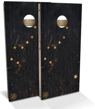 Skip's Garage Alaska Flag Outdoor Cornhole Board Set