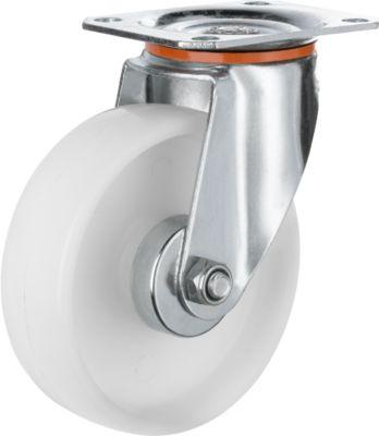 Mehrpreis 2 Lenk- und 2 Bockrollen, ø 125 mm, Polypropylen