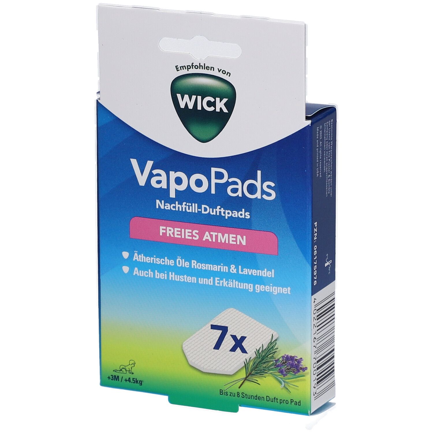 Wick VapoPads 7 Rosmarin Lavendel Pads Wbr7 St Tücher