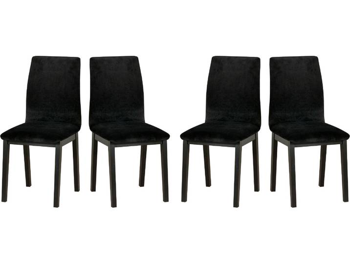 Esszimmerstuhl 4x \ LUNA 1\ , schwarz, kronos 7,