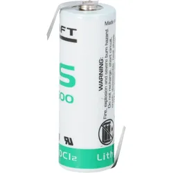 SAFT LS17500 A – 3,6 V Lithium-Thionylchlorid (Li-SOCl2) A-Zelle mit Z-Lötfahne – Industrie