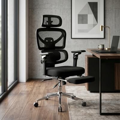 toswini Mesh Office Chair with Massage Lumbar Support and Adjustable Seat Depth