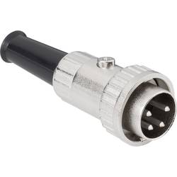 TRU COMPONENTS TC-2528002 DIN-Rundsteckverbinder Stecker, gerade Polzahl: 4 Silber 100 St.
