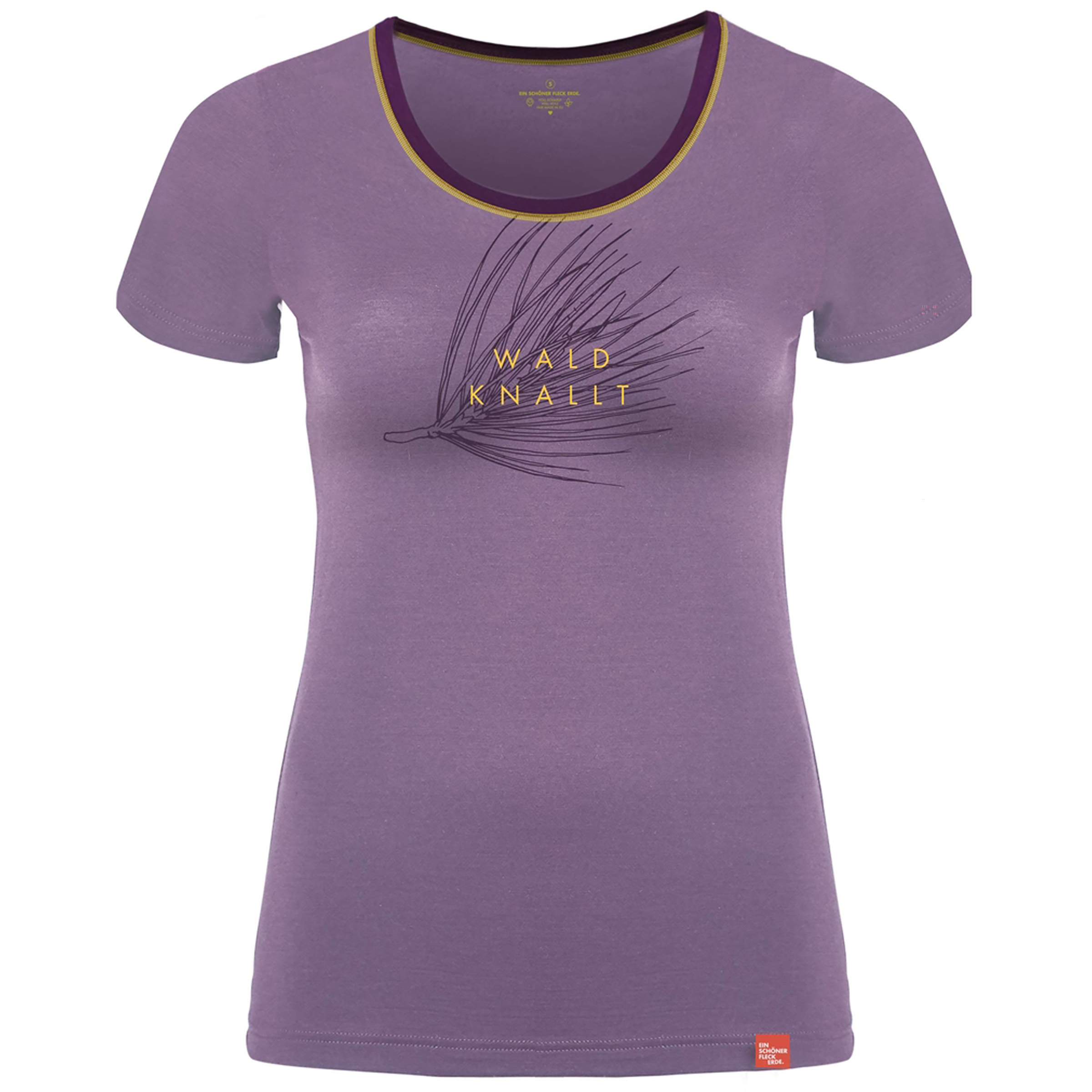 Ein schöner Fleck Erde Wald Knallt Damen T-Shirts lila Größe XL Trekking Hautfreundlich Merinowolle | Lyocell (Tencel)