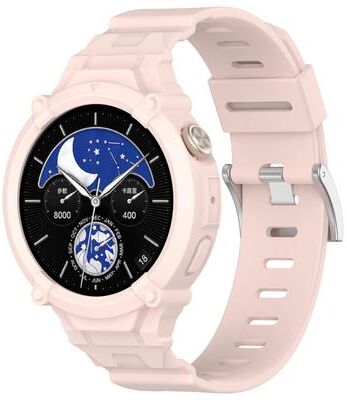 Everyday Crate Vivo Watch 5 Watch 3 Silicone Watch Band With Integrated Watch Case Protective Strap pink