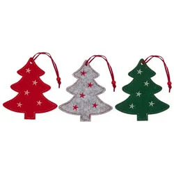 Hänger "Tannenbaum" aus Filz, 3 Stück