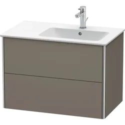 Duravit XSquare Waschtisch-Unterschrank XS417709090 81x56x47,8cm, 2 Schubkästen, Becken rechts, Flannel Grey seidenmatt