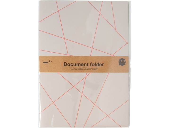 Dokumentenablage I am creative grau/rot Papier B 23 cm