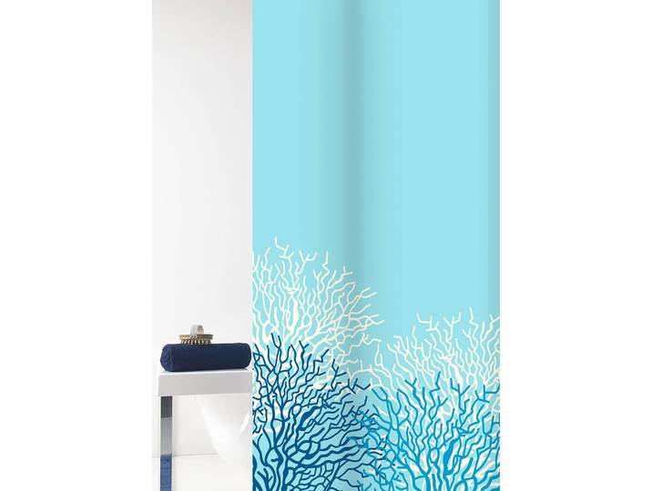 Duschvorhang Reef Polyester PVC Weiß 180 x 200cm