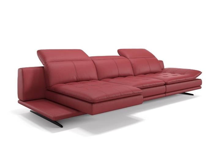 Ledersofa NIZZA Ledercouch Relaxsofa Sitzverstellung 3-Sitzer XXL