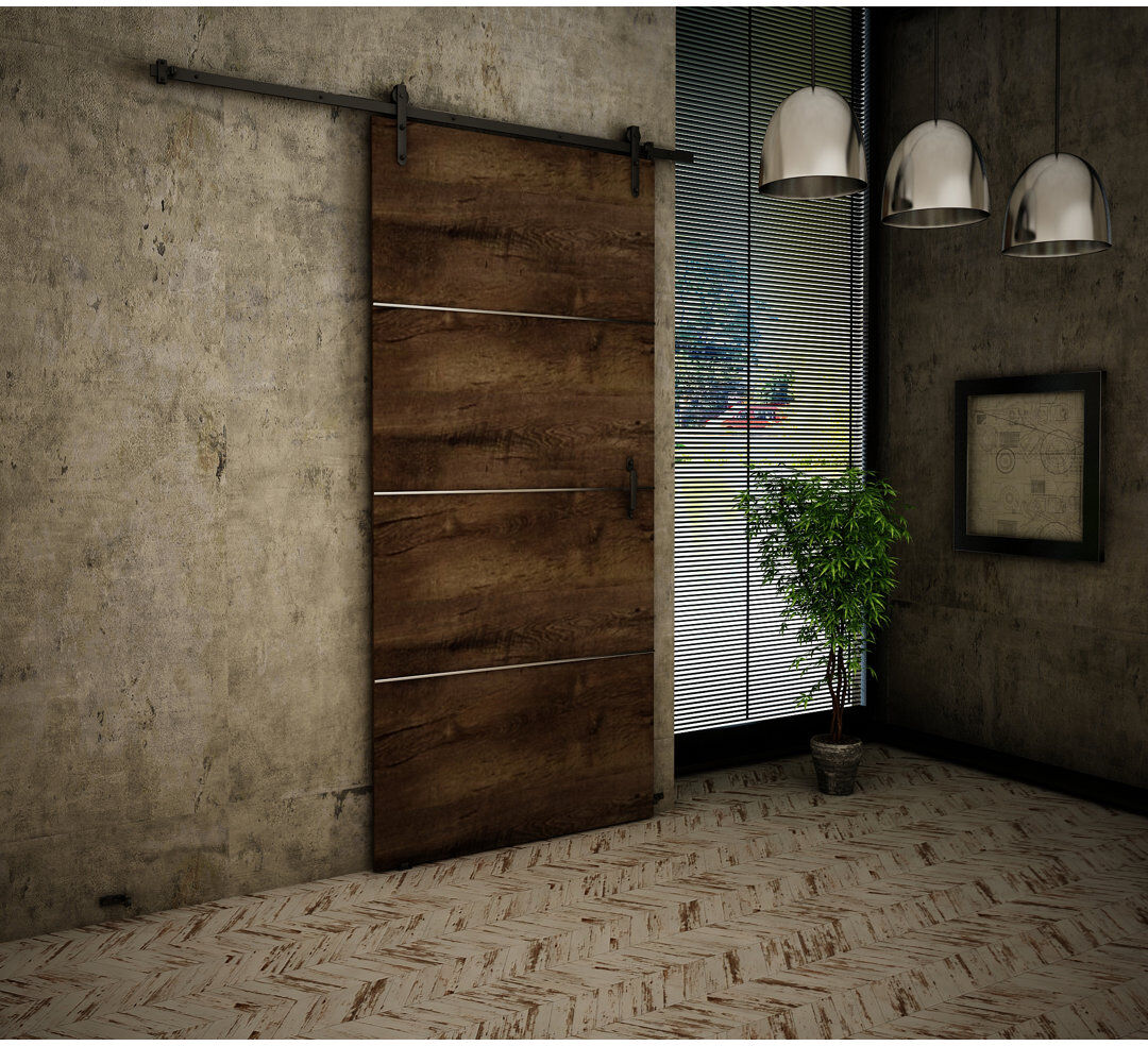 August Grove Door Dark Brown 66cm x 205cm