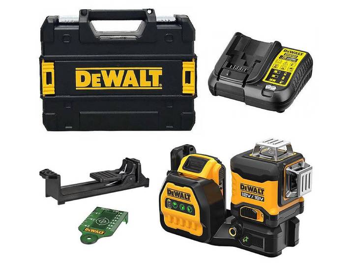 Niveau laser multi-lignes 3 faisceaux verts à 360° 12V / 18V DEWALT DCE089D1G18-QW