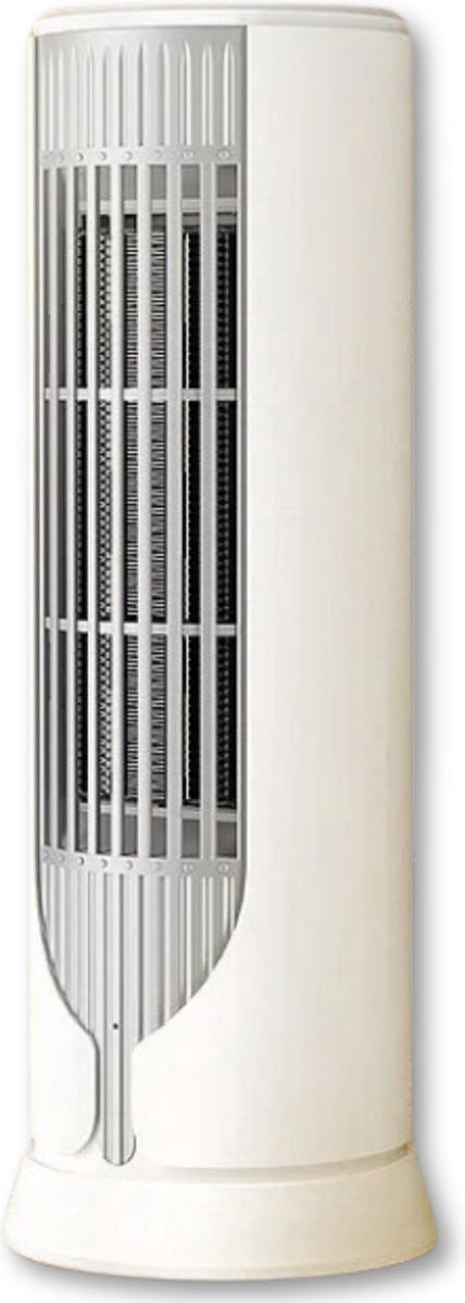 Moderne witte elektrische ventilator kachel met infrarood verwarmingspaneel