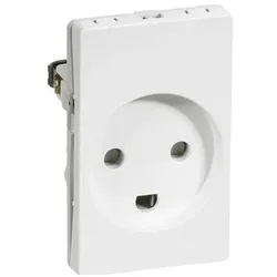 LK, Zubehör Elektroinstallation, FUGA Steckdose mit Erdung 11⁄2 Modul, Weiss- In Tasche für DIY